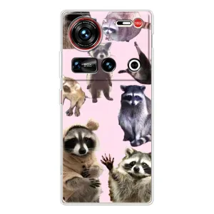 Силиконовый Чехол с Енотами на ZTE Nubia Z70 Ultra (Смешные Еноты)