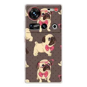 Чехол (ТПУ) Милые собачки для ZTE Nubia Z70 Ultra (Собачки Мопсики)