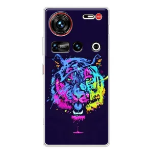 Силиконовый бампер с картинкой животных для ZTE Nubia Z70 Ultra (Тигр-Арт)