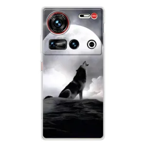 Чехол с Волком на ZTE Nubia Z70 Ultra (Волк и луна)