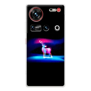 Силиконовый бампер с картинкой животных для ZTE Nubia Z70 Ultra (Яркий олень)