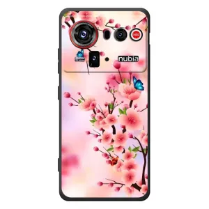 Чехол с принтом САКУРЫ на ZTE nubia Z80 Ultra (Бабочки на сакуре)