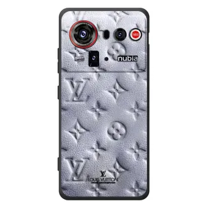 Текстурный Чехол Louis Vuitton для ЗТЕ нубия З80 Ультра (Белый ЛВ)
