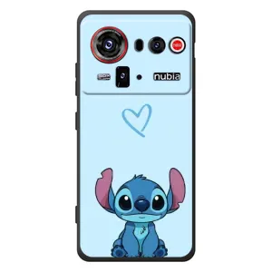 Чехол с рисунком Стич для ZTE nubia Z80 Ultra (Голубой Стич)