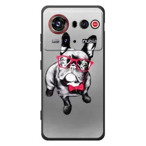 Чехол (ТПУ) Милые собачки для ZTE nubia Z80 Ultra (Бульдог в очках)