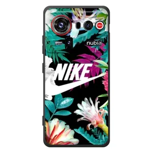 Силиконовый Чехол на ZTE nubia Z80 Ultra с картинкой Nike (Цветочный Nike)