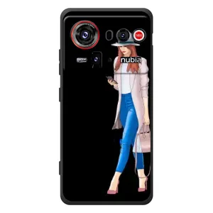 Чехол с картинкой Модные Девчонки ZTE nubia Z80 Ultra (Девушка со смартфоном)