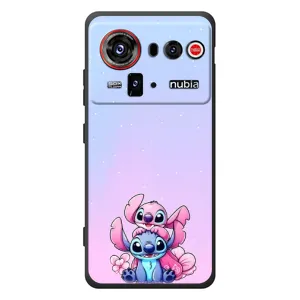Чехол с рисунком Стич для ZTE nubia Z80 Ultra (Энджл и Стич)