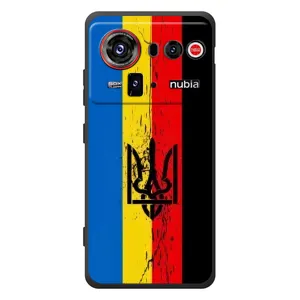 Чехлы УПА (Красно-Чёрный) на ZTE nubia Z80 Ultra (Флаг УПА)