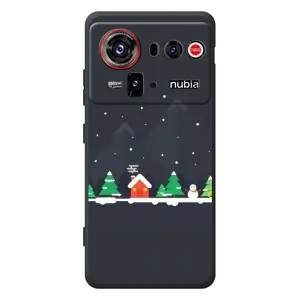 Силиконовый бампер на рождество для ZTE nubia Z80 Ultra (Город зимний)