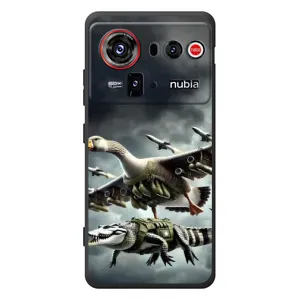 Чехол с мемами тралалело тралала для ZTE nubia Z80 Ultra (Гусини и крокодило)