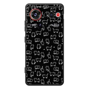 Чехол на тематику: Коты для ZTE nubia Z80 Ultra (Котики на черном)