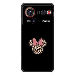 Чехол с леопардовым принтом на ZTE nubia Z80 Ultra (Леопардовая Минни)