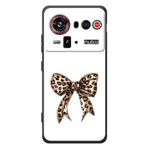 Чехол банты для ZTE nubia Z80 Ultra (Леопардовый принт)