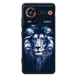 Чехол с картинкой на ZTE nubia Z80 Ultra (Лев - синий)