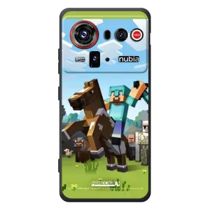Чехлы для ZTE nubia Z80 Ultra (Персонажи Майн Крафт) (На коне)