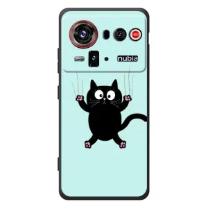 Силиконовый чехол с котиком для ZTE nubia Z80 Ultra