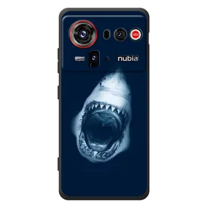 Силиконовый бампер с картинкой животных для ZTE nubia Z80 Ultra (Пасть Акулы)