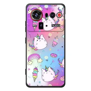 Чехол Unicorn на ZTE nubia Z80 Ultra (Радуга и Единорог)