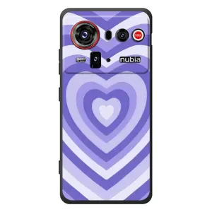 Чехлы с тематикой "Маленькие Сердечки" на ZTE nubia Z80 Ultra (Сердце фиолет)