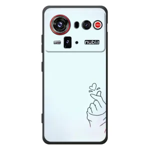 Чехлы (Знак сердечка) на ZTE nubia Z80 Ultra (Сердце на голубом)