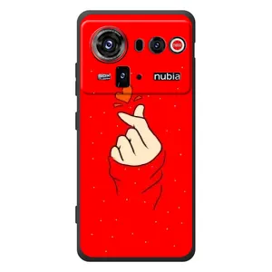 Чехлы (Знак сердечка) на ZTE nubia Z80 Ultra (Сердце на красном)