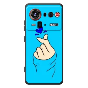 Чехлы (Знак сердечка) на ZTE nubia Z80 Ultra (Сердце на синем)