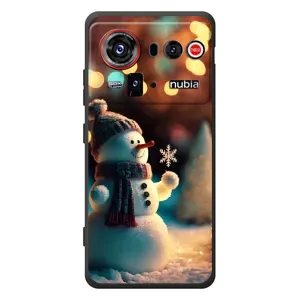 Чехлы на Новый Год ZTE nubia Z80 Ultra (Снеговик праздничный)