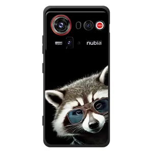 Силиконовый Чехол с Енотами на ZTE nubia Z80 Ultra (Стильный Енот)