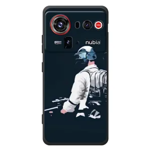 Силиконовый чехол с картинкой "Герой Pubg" на ZTE nubia Z80 Ultra (В экиперовке)