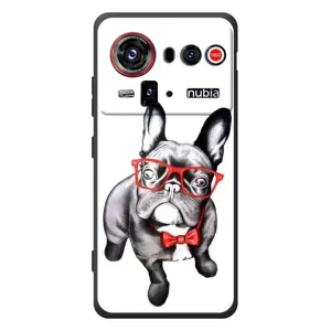 Бампер для ZTE nubia Z80 Ultra с картинкой "Песики" (В очках)