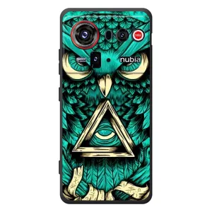 Чехлы с принтом СОВЫ для ZTE nubia Z80 Ultra (Зеленая сова)
