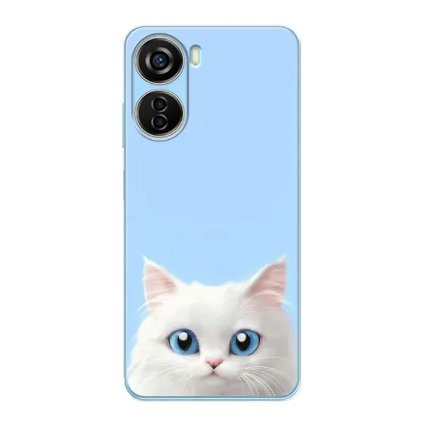 Чехол с рисунком «Белый кот» для ZTE V40 Design Чехол с рисунком «Белый кот» для ZTE V40 Design