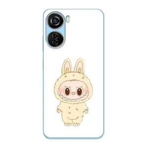 Чехол с принтом Лабубу для ZTE V40 Design (Бежевый Лабубу)