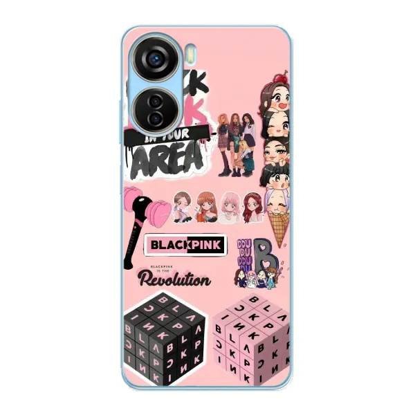 Чехол с рисунком «BLACK PINK коллаж» для ZTE V40 Design Чехол с рисунком «BLACK PINK коллаж» для ZTE V40 Design