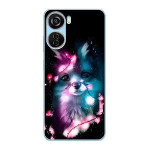 Чехол с Лисичкой для ZTE V40 Design (Черная Лиса)