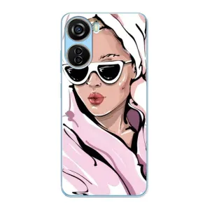 Чехол с картинкой Модные Девчонки ZTE V40 Design (Девушка в халате)
