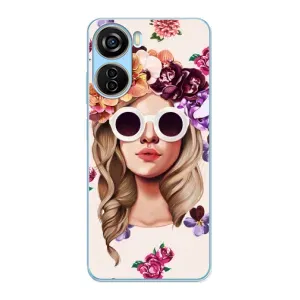 Чехол с картинкой Модные Девчонки ZTE V40 Design (Девушка в очках)