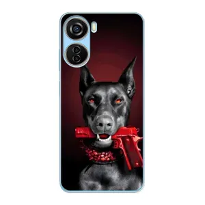 Чехол ДОБЕРМАН для ZTE V40 Design (Доберман злой)