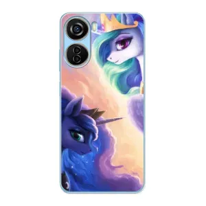 Чехол Unicorn на ZTE V40 Design (Единорожки на тучках)