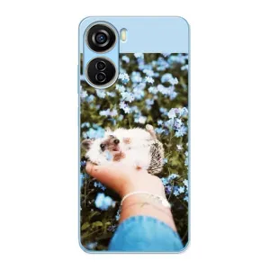 Чехлы с изображением разных животных для ZTE V40 Design (Ежик на руках)