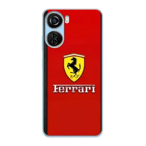 Силиконовый бампер с картинкой машины на ZTE V40 Design (Ferrari Logo)