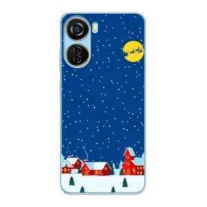 Силіконовий бампер на різдво для ZTE V40 Design (Місто в снігу)