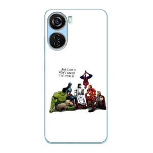 Чехлы для ZTE V40 Design (Для Христиан) (Иисус супергерой)