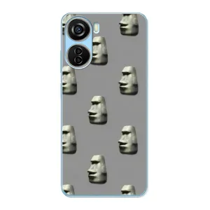 Бампер з принтом Меми для ZTE V40 Design (Кам'яна особа)