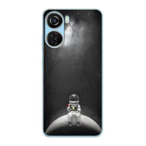 Силиконовый Чехол с принтом "Космонавты" на ZTE V40 Design (Космонавт романтик)
