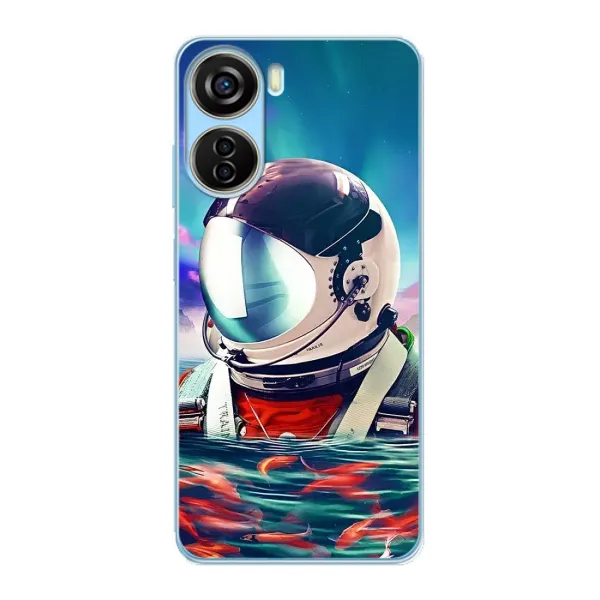 Чехол с рисунком «Космонавт в воде» для ZTE V40 Design Чехол с рисунком «Космонавт в воде» для ZTE V40 Design