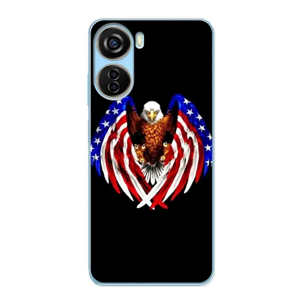 Чехол с рисунком «Крылья США» для ZTE V40 Design Чехол с рисунком «Крылья США» для ZTE V40 Design