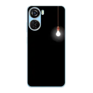 Чехол с картинками на черном фоне для ZTE V40 Design (Лампочка)