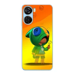 Чехол Бравл Старс для ZTE V40 Design (LEON в кофте)